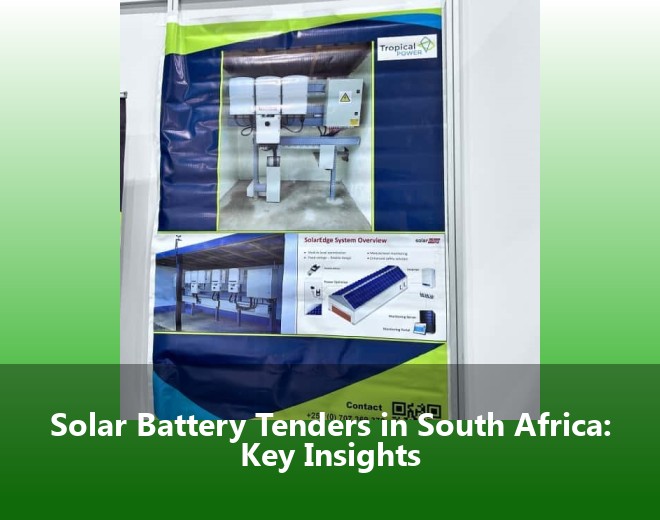 Solar Battery Tenders in South Africa: Key Insights